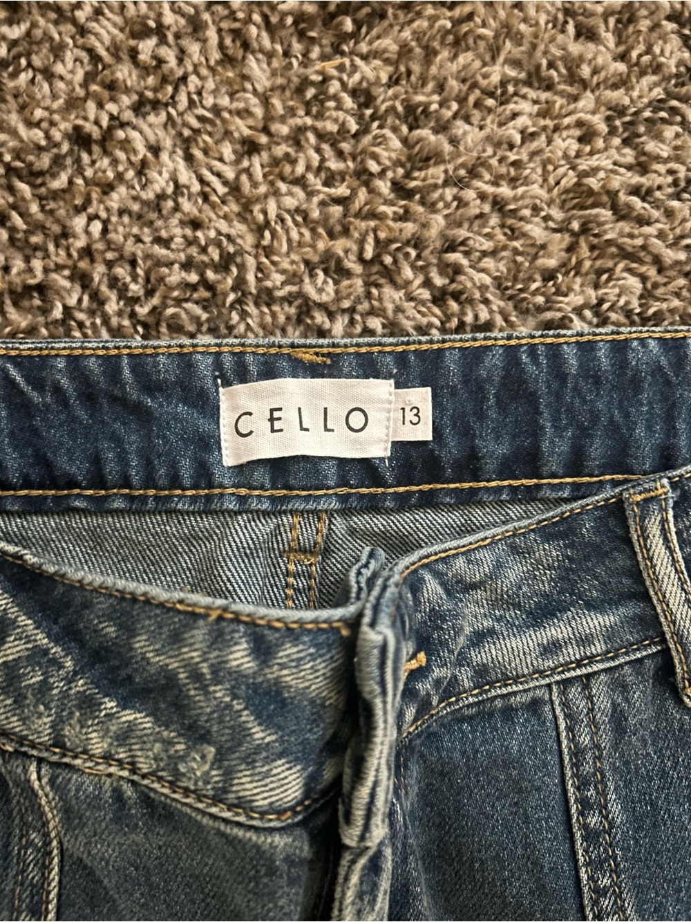 Cello Distressed Blue Cargo Denim Pants for WOMEN - Picture 3 of 3